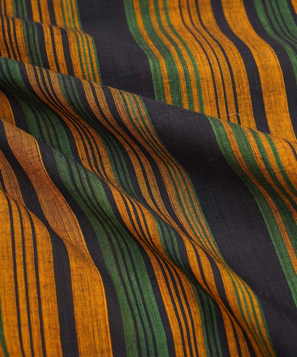 0.4m Multicolor handloom stripe cotton mangalagiri fabric