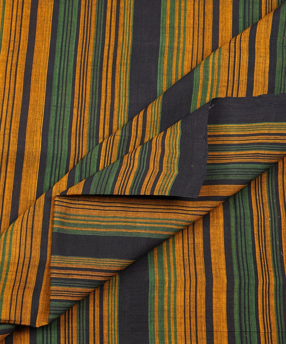 0.4m Multicolor handloom stripe cotton mangalagiri fabric