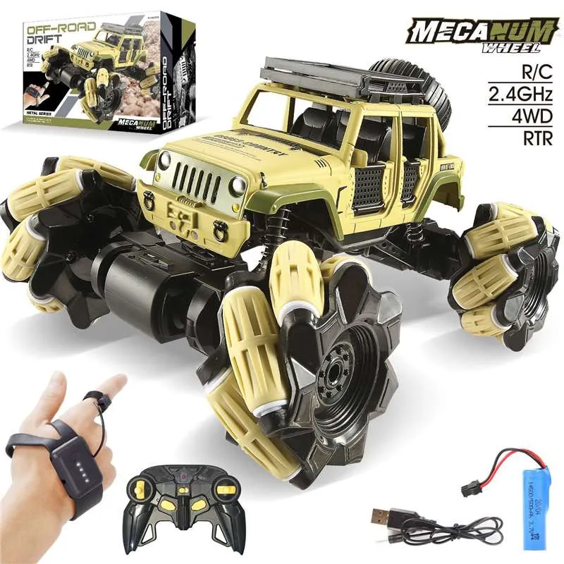 360 Degree Alloy Stunt RC Cars Toys 2.4G 4CH 1:16 Drift Dual Remote Control Car Model Gift For Kids Boy Birthday Christmas