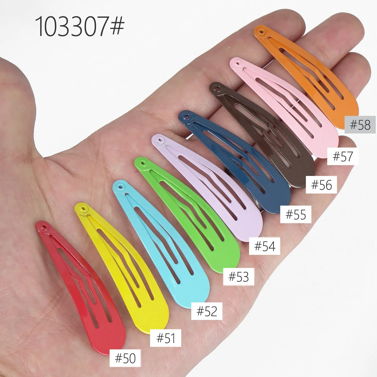 50pcs High Quality 50x14mm Colorful Bobby Pin Stainless Steel Bobby Blanks Handmade Hair Accessories DIY Accessory Materials 103307