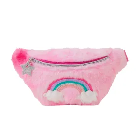 Accessorize London Pink Fluffy Rainbow Belt Bag