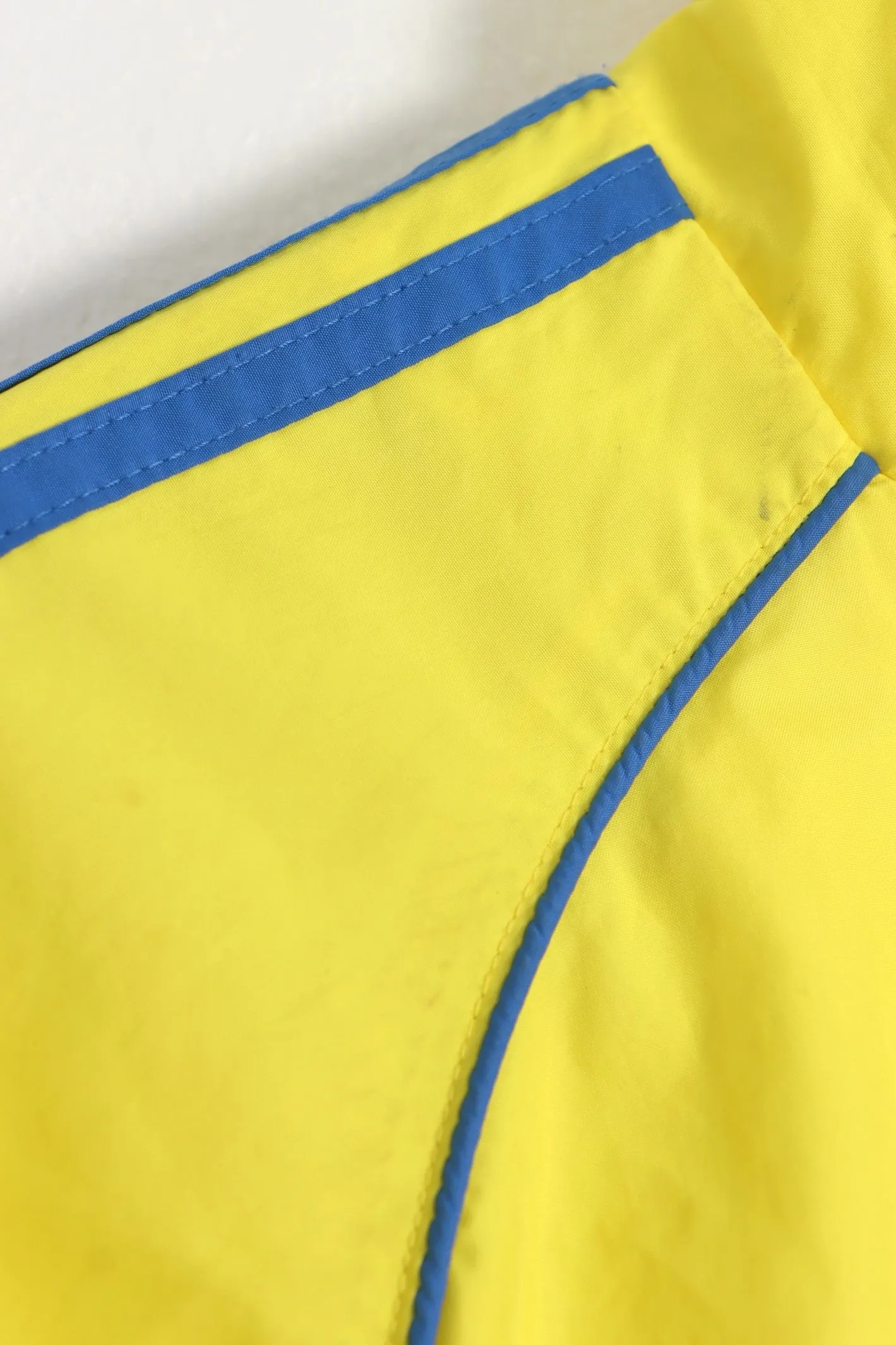 ADIDAS Yellow & Blue Zip Up Windbreaker Jacket (L)