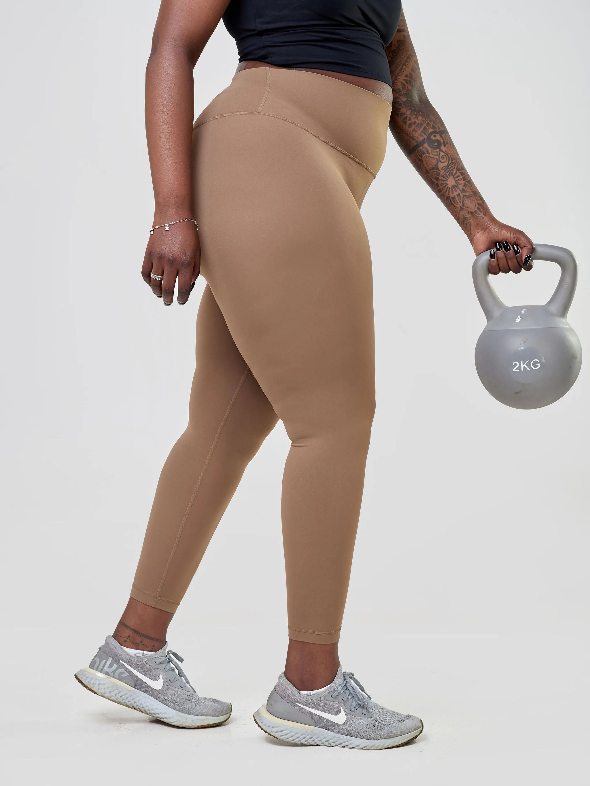 Ava Fitness Bella Workout Leggings - Dark Khaki