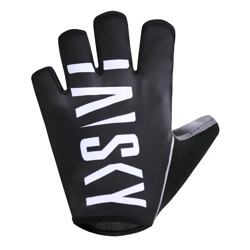 Baisky Bicycle Half-Finger Gloves TRHF349 - Happy Black