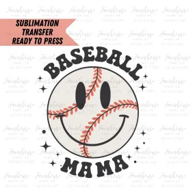 Baseball Mama  Retro Ready to Press Sublimation Transfer