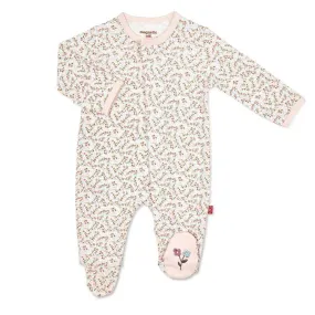 bedford floral organic cotton magnetic parent favorite footie