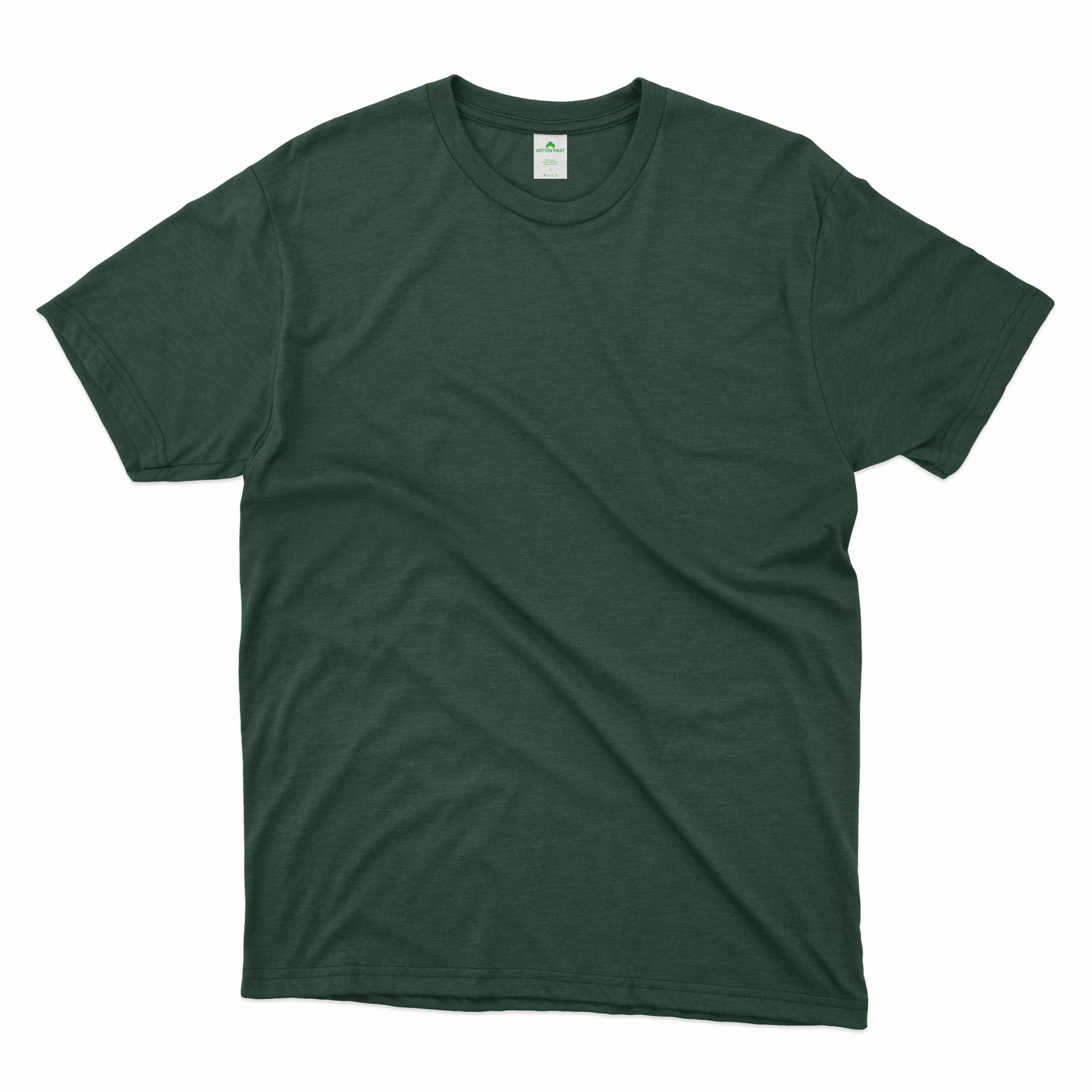 Bottle Green Plain T-Shirt