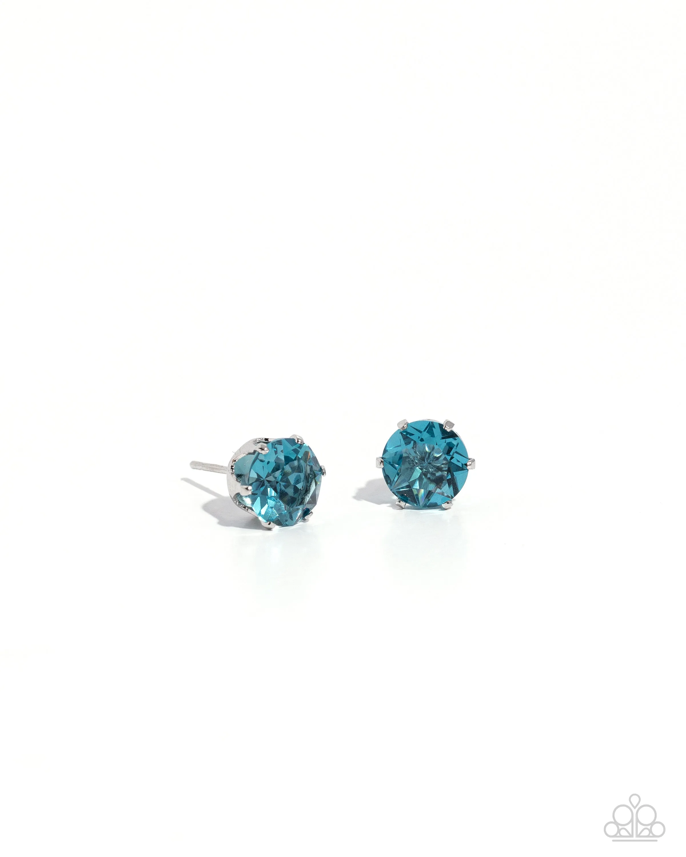 Breathtaking Birthstone (December) Turquoise Blue Rhinestone Earrings - Paparazzi Accessories