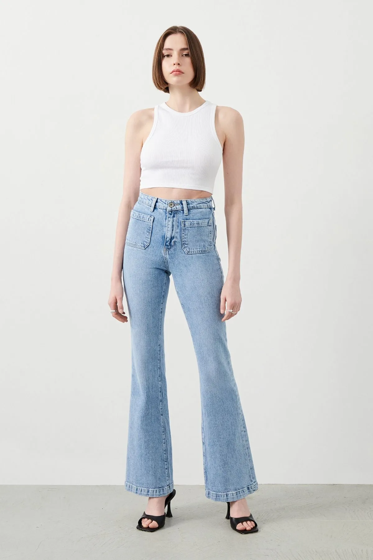 Canva Flare Fit Light Blue Women’s Jeans