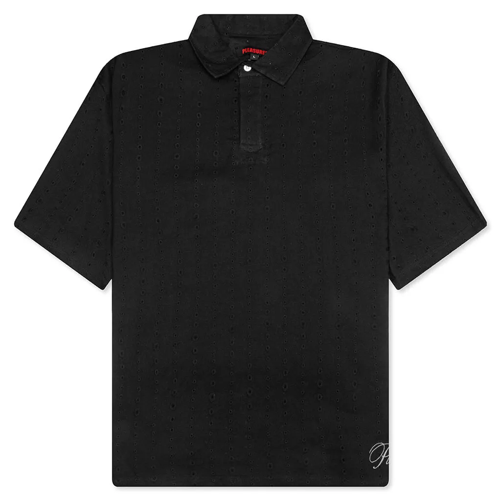 Clarity Woven Polo - Black