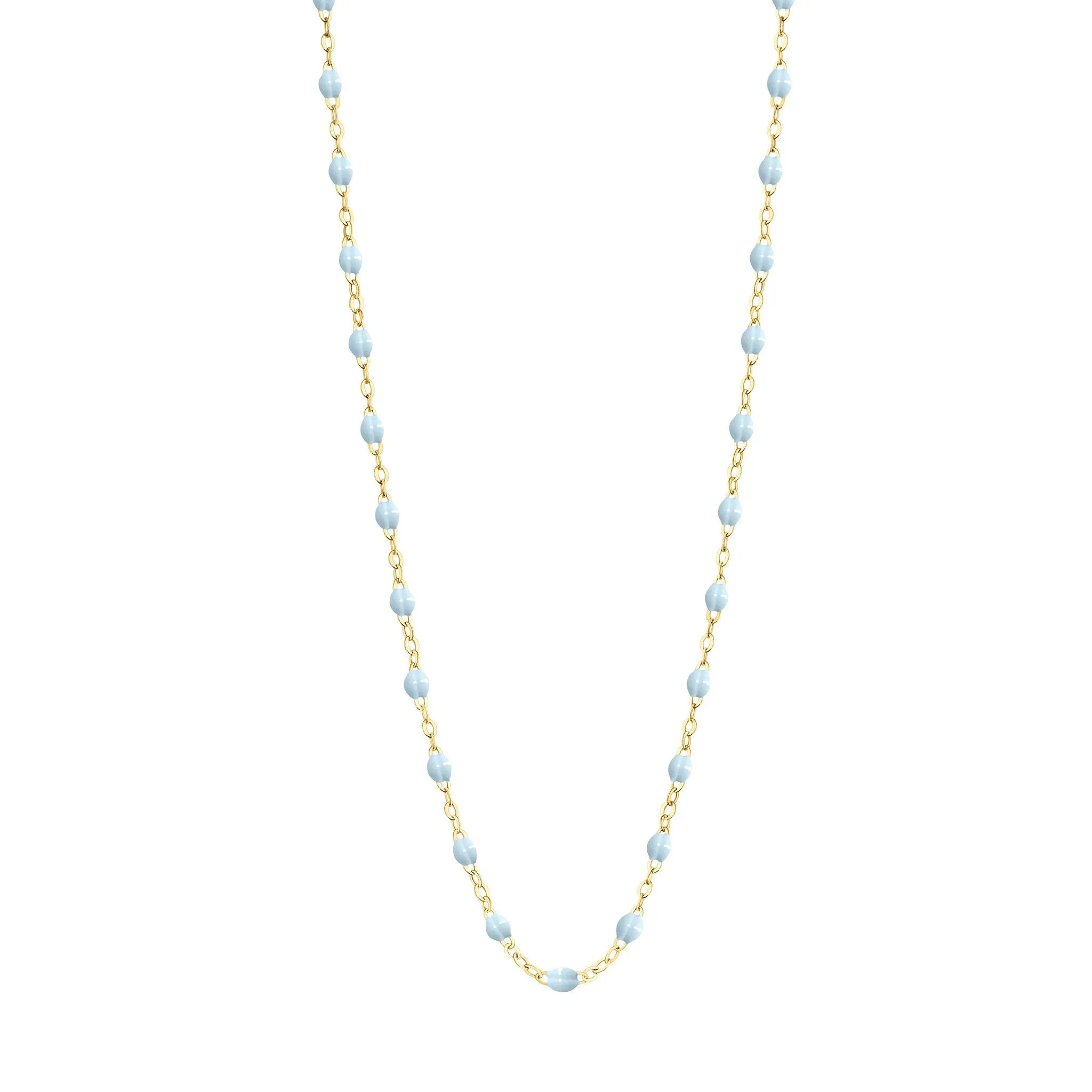 Classic Gigi Baby Blue necklace, yellow gold, 16.5"