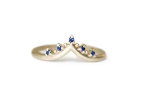 Crown Creste Sapphire Ring