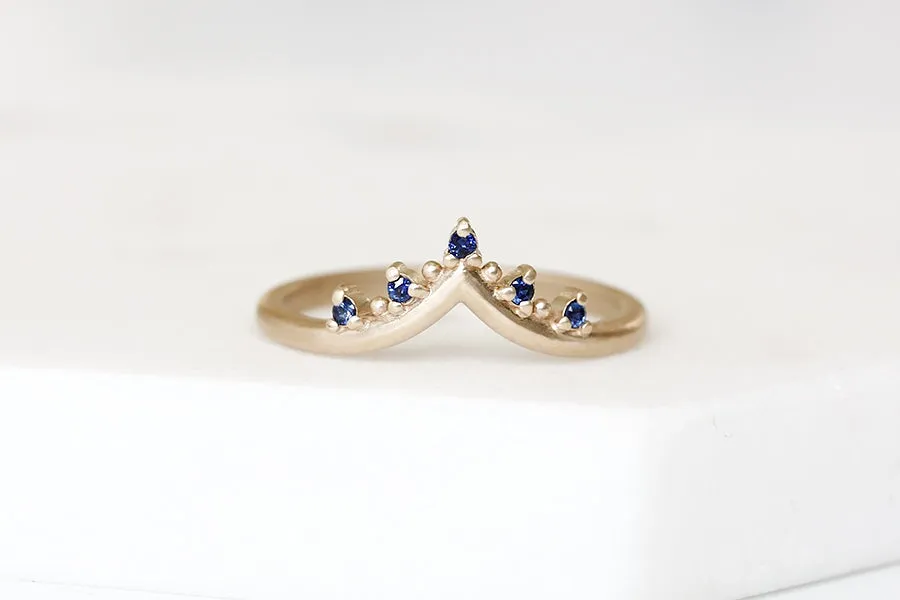 Crown Creste Sapphire Ring