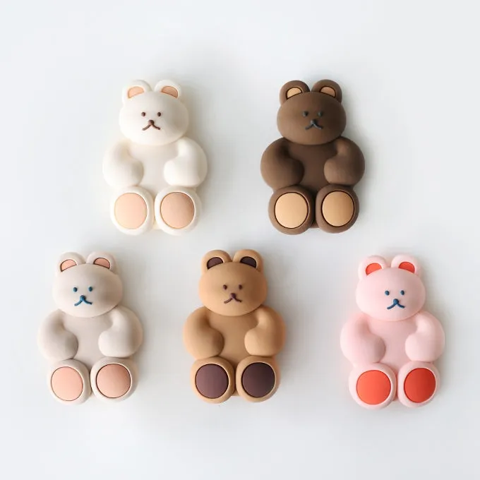 Cute Bear Griptok Cellphone Holder Tablet Stand soft Silicone 3 Step