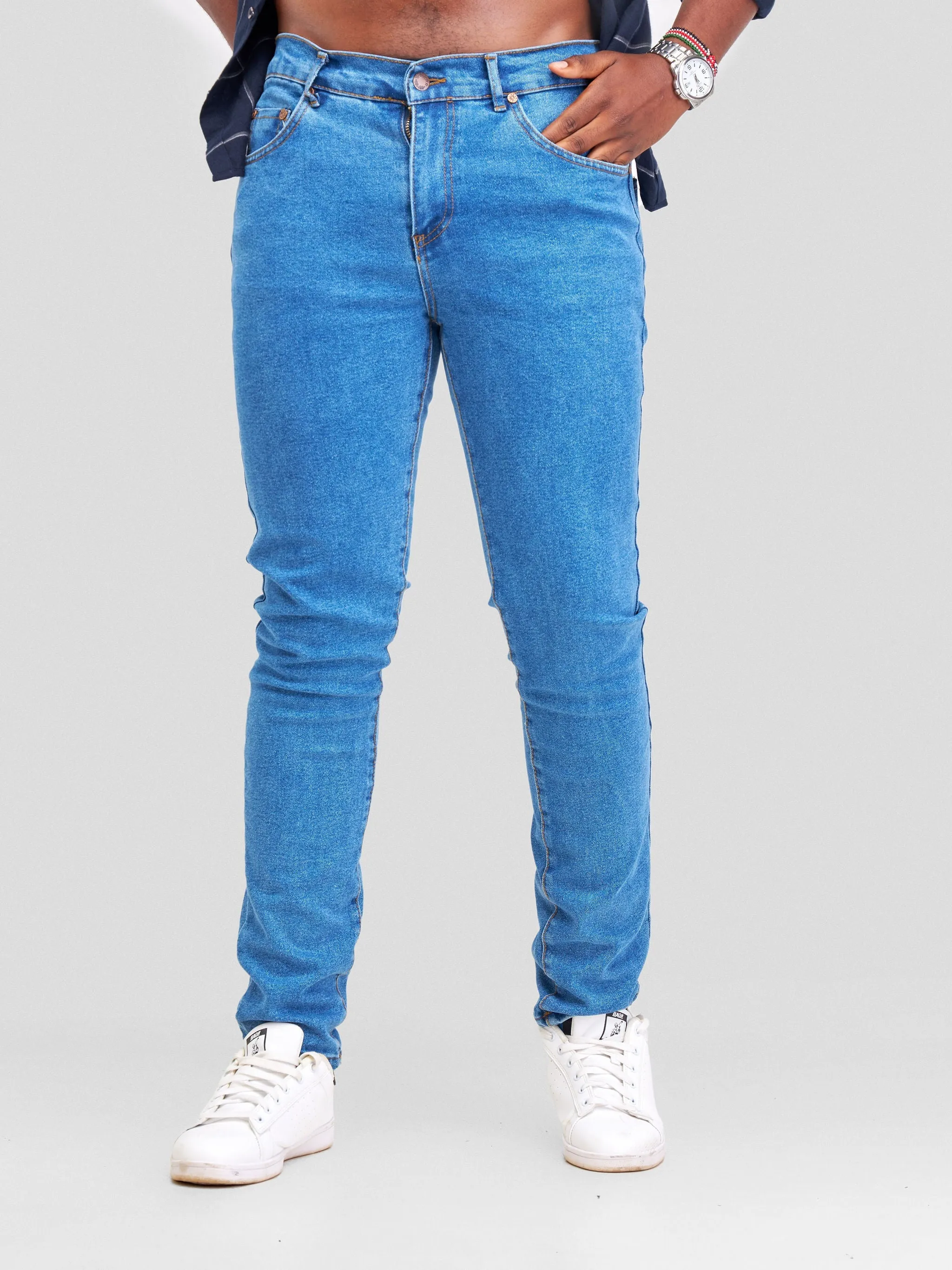 Denim Haven Classic Men's Straight Jeans - Light Blue