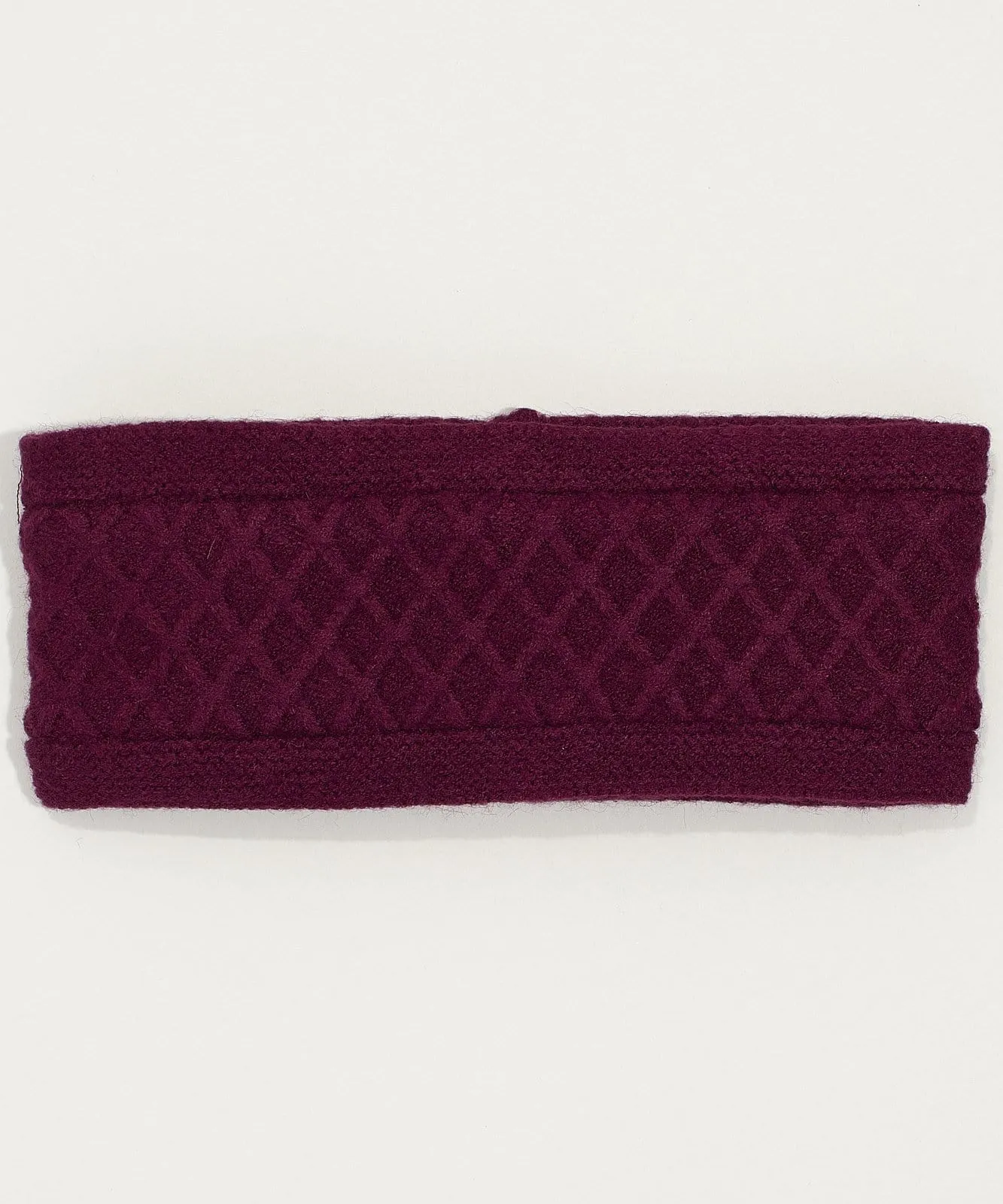 Diamond Cable-Knit Headband