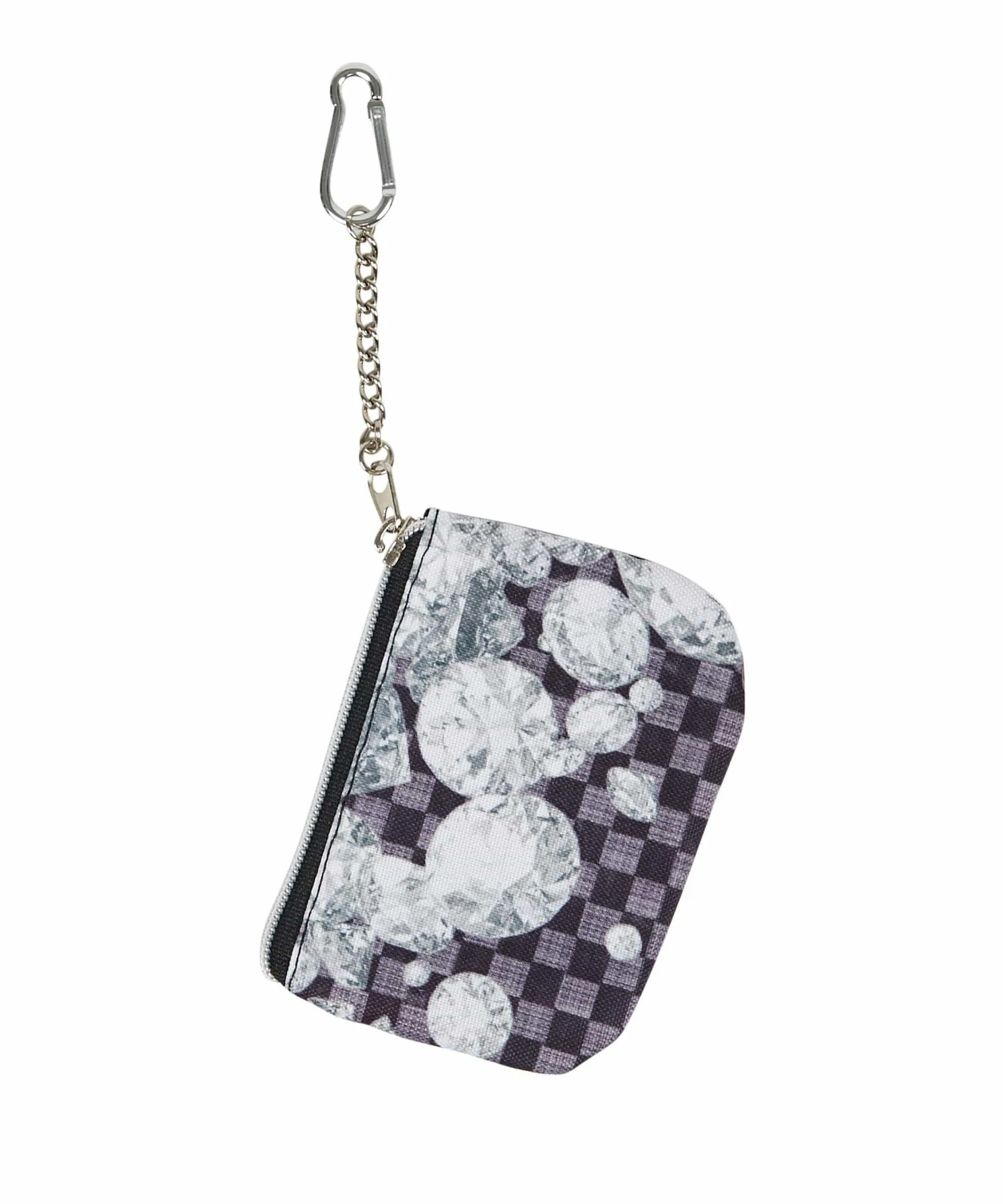 Diamond Checker Print Coin Pouch