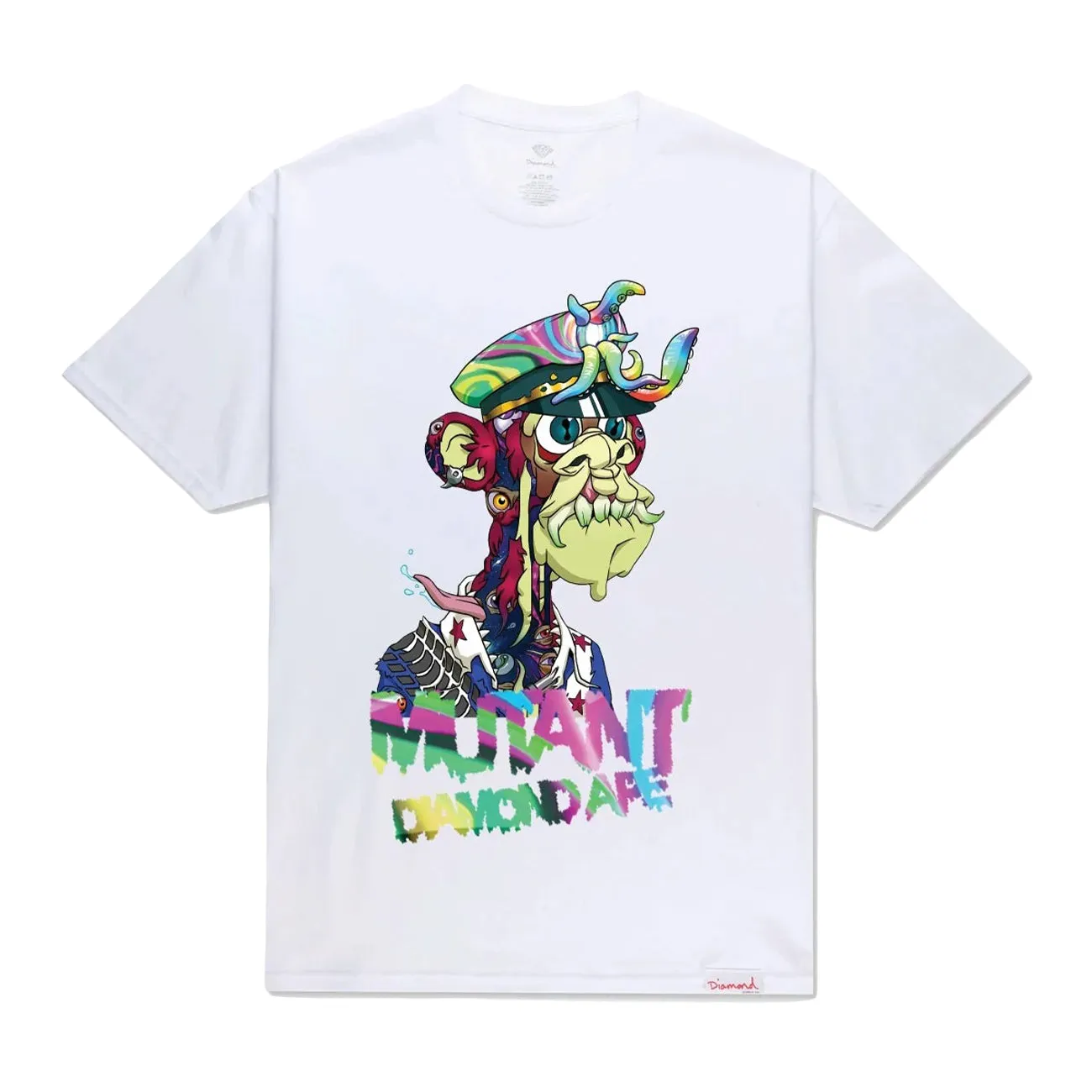 Diamond Supply Co Men Mutant Ape Trippy Tee White