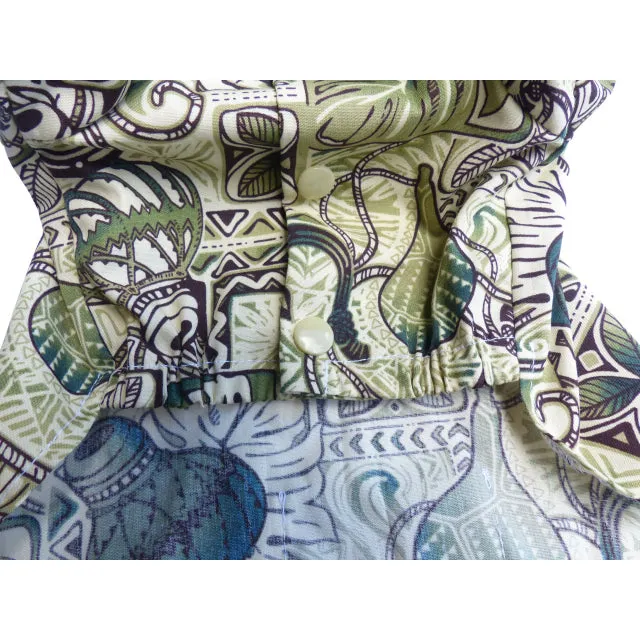 Dog's Hawaiian Shirt | Hawaiian Ipu Print | Green, Blue