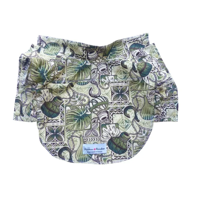 Dog's Hawaiian Shirt | Hawaiian Ipu Print | Green, Blue