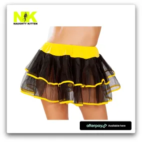 Double Layer Petticoat - Yellow/Black