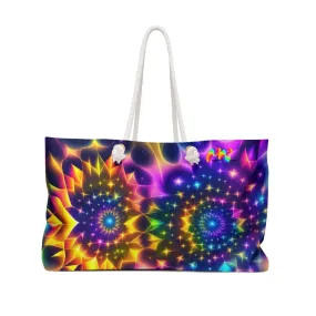 Exotic Neon Rave Weekender Bag