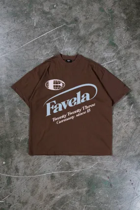 F GLOBE CHEST NUT BROWN T-SHIRT