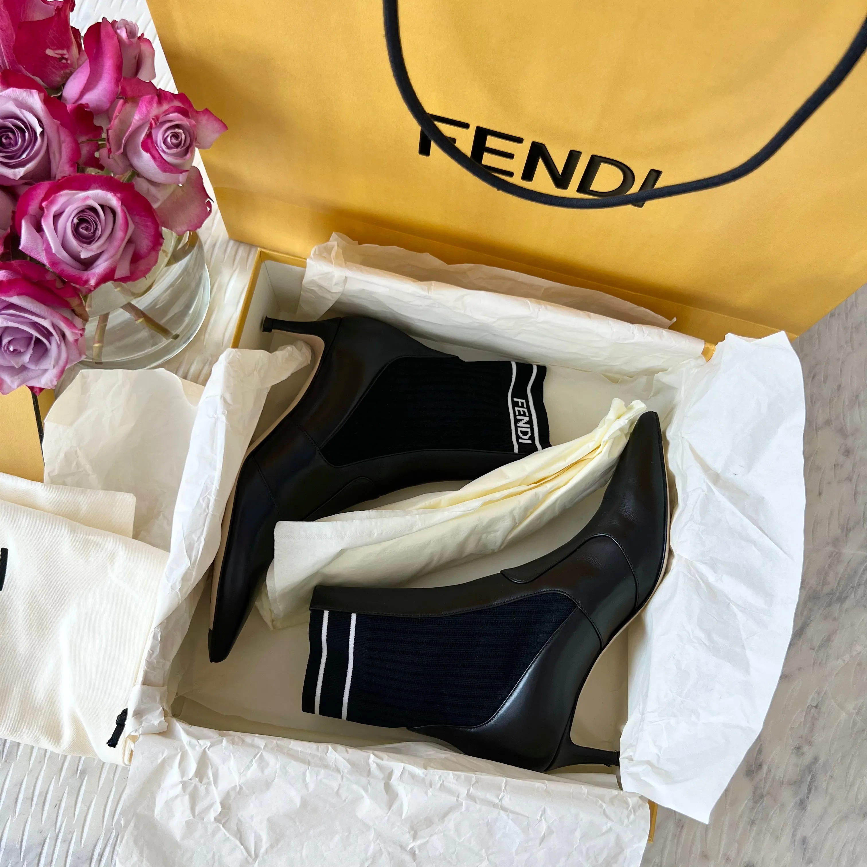 Fendi Tronchotto Ankle Boots