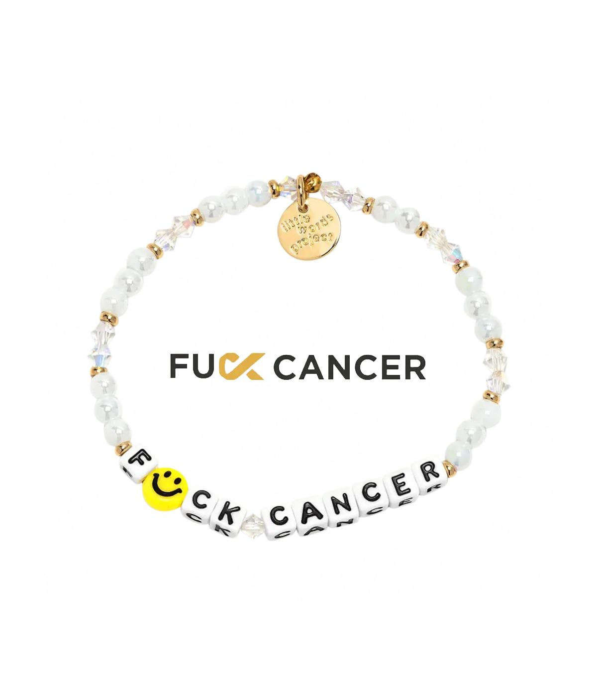 F**K Cancer Bracelet in White