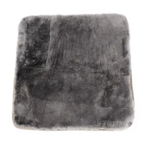 Flint Grey Square Sheepskin Mats - Australian Merino Sheepskin Seat Mats (47 x 47cm)