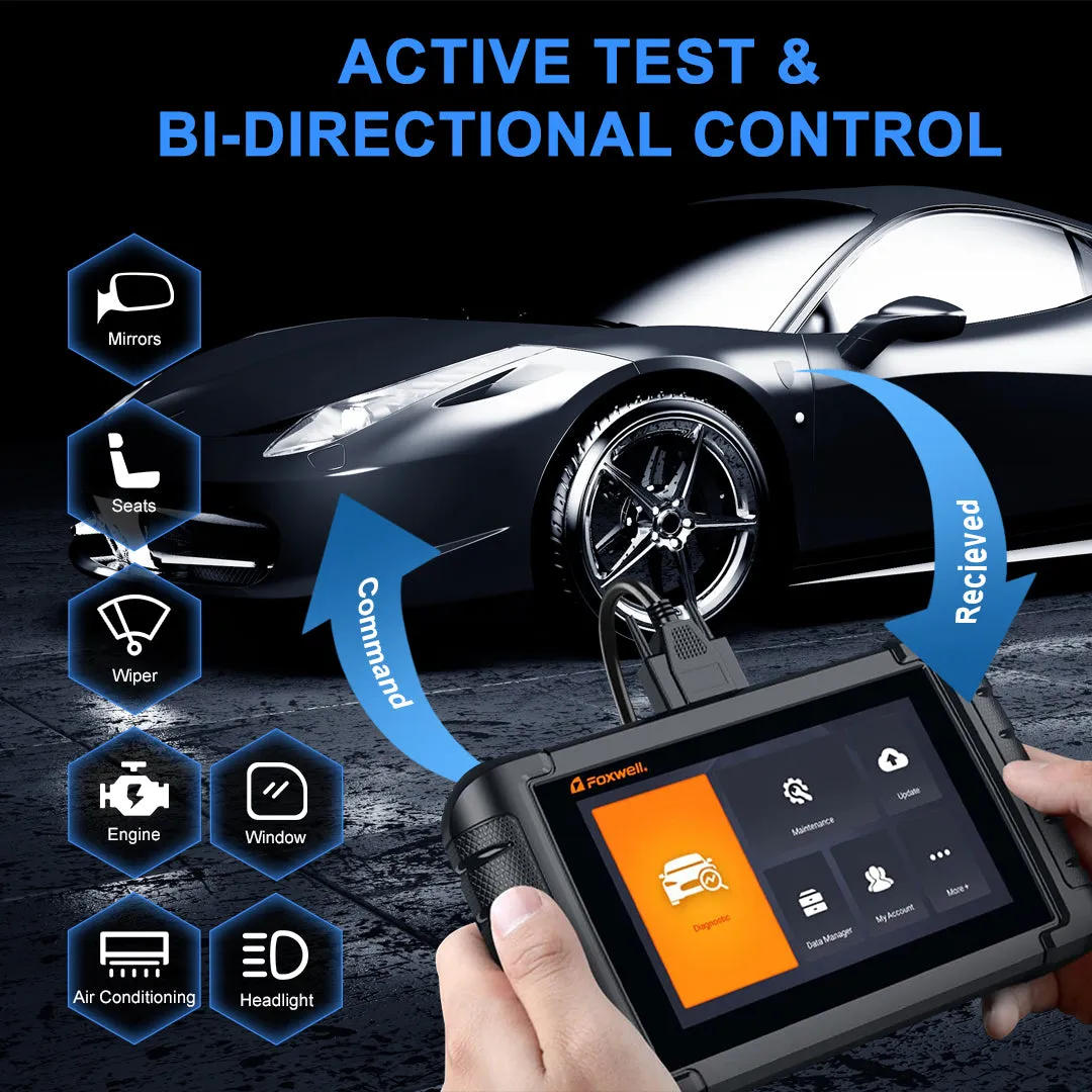 Foxwell NT809TS Bi-Directional OBD2 Diagnostic Scanner and TPMS Tool