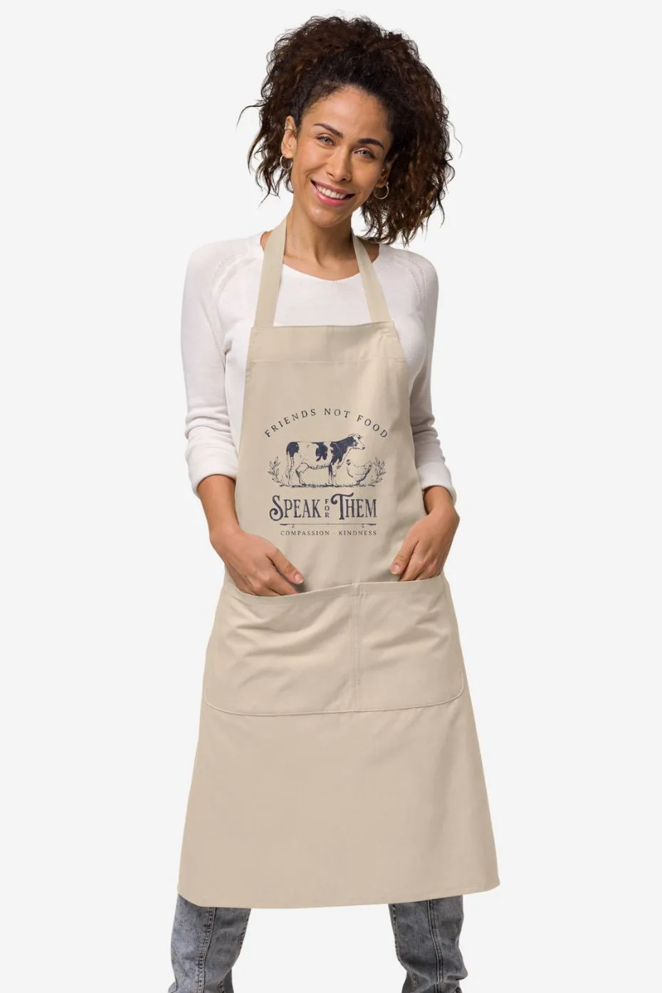 Friends Not Food - Organic cotton apron