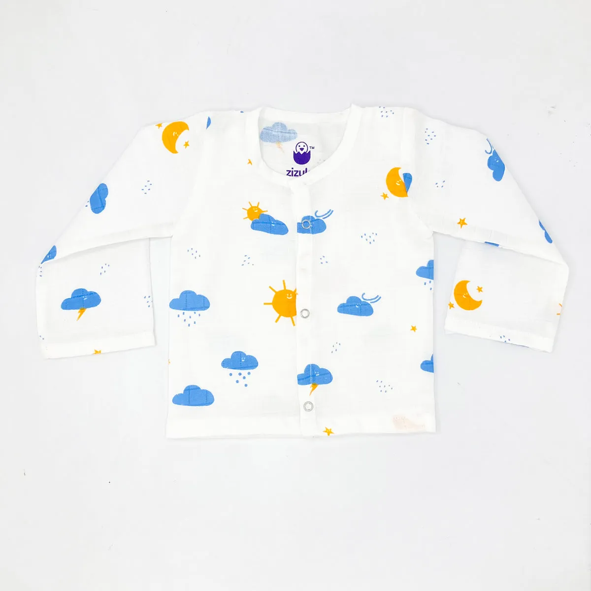 Full sleeve Jabla -Pyjama Set -Organic Muslin -Cloud