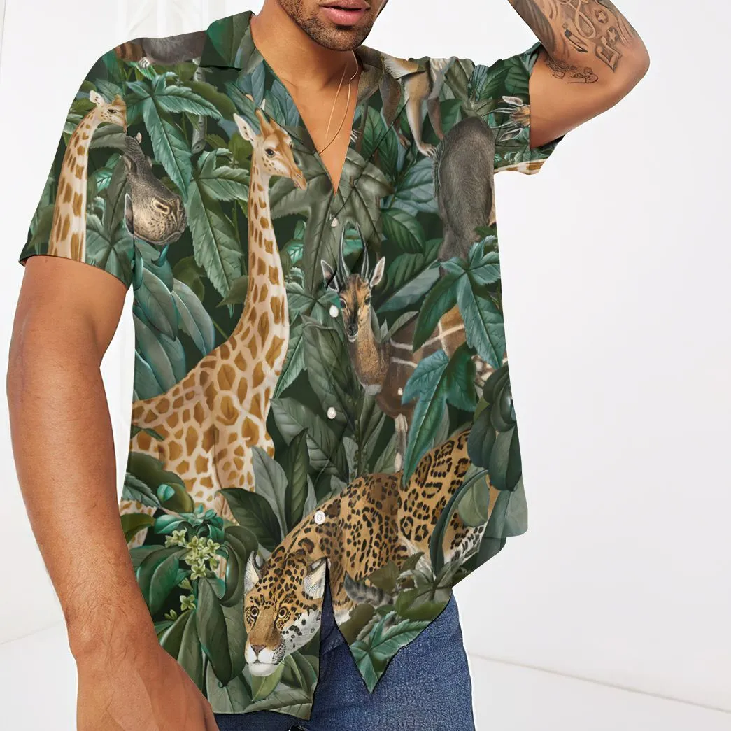 Gearhuman 3D African Wild Animal Hawaii Shirt