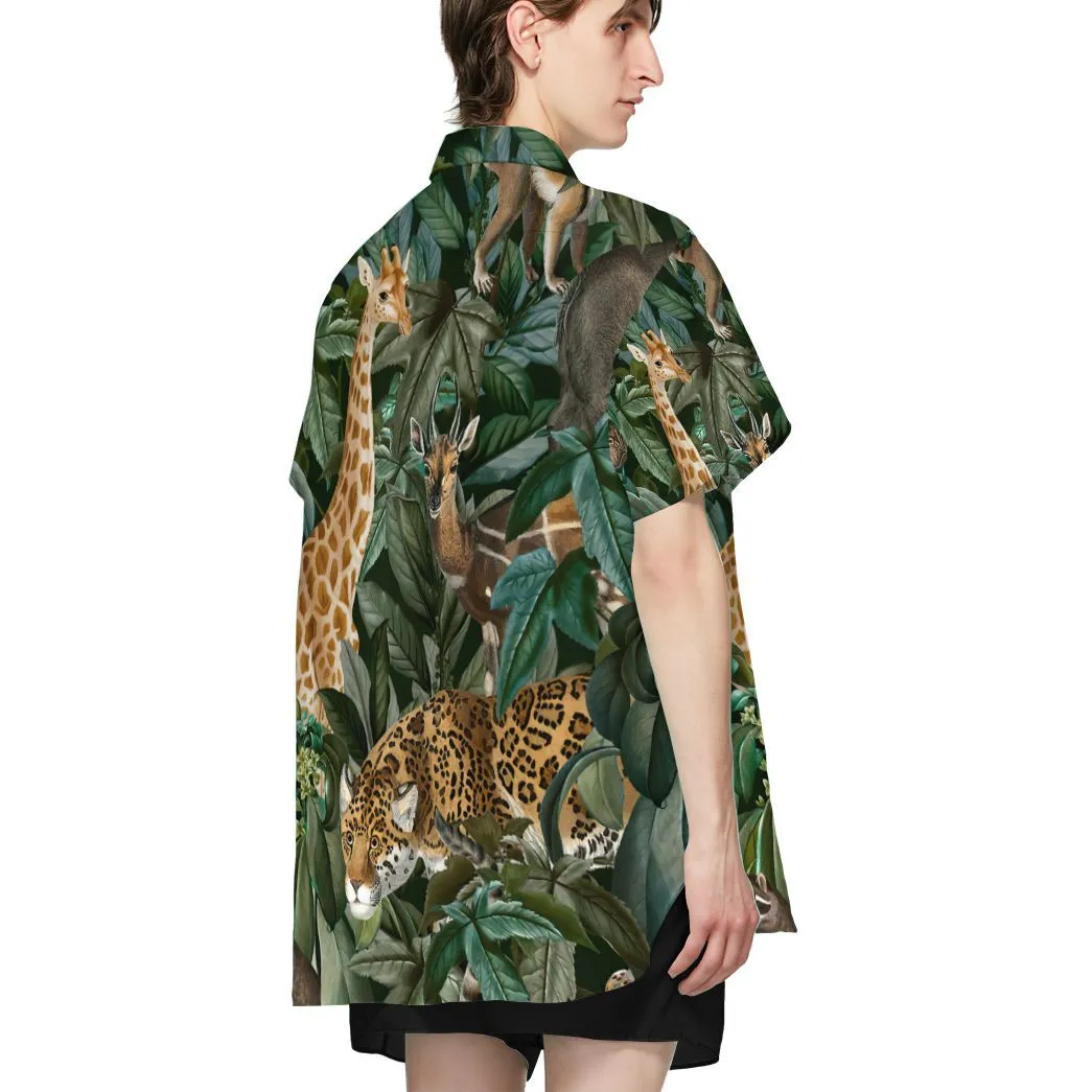 Gearhuman 3D African Wild Animal Hawaii Shirt