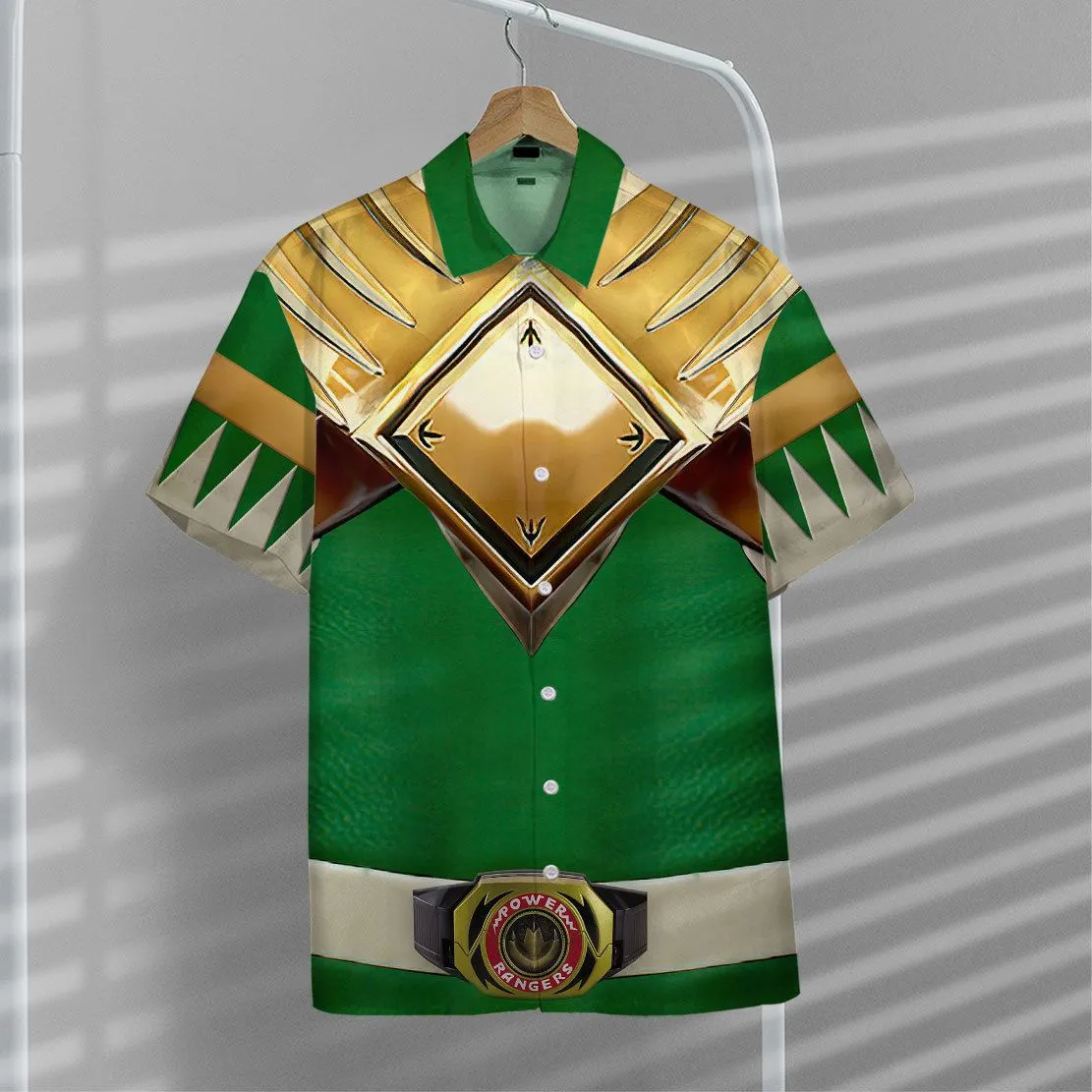 Gearhuman 3D Mighty Morphin Power Rangers Green Ranger Hawaii Shirt