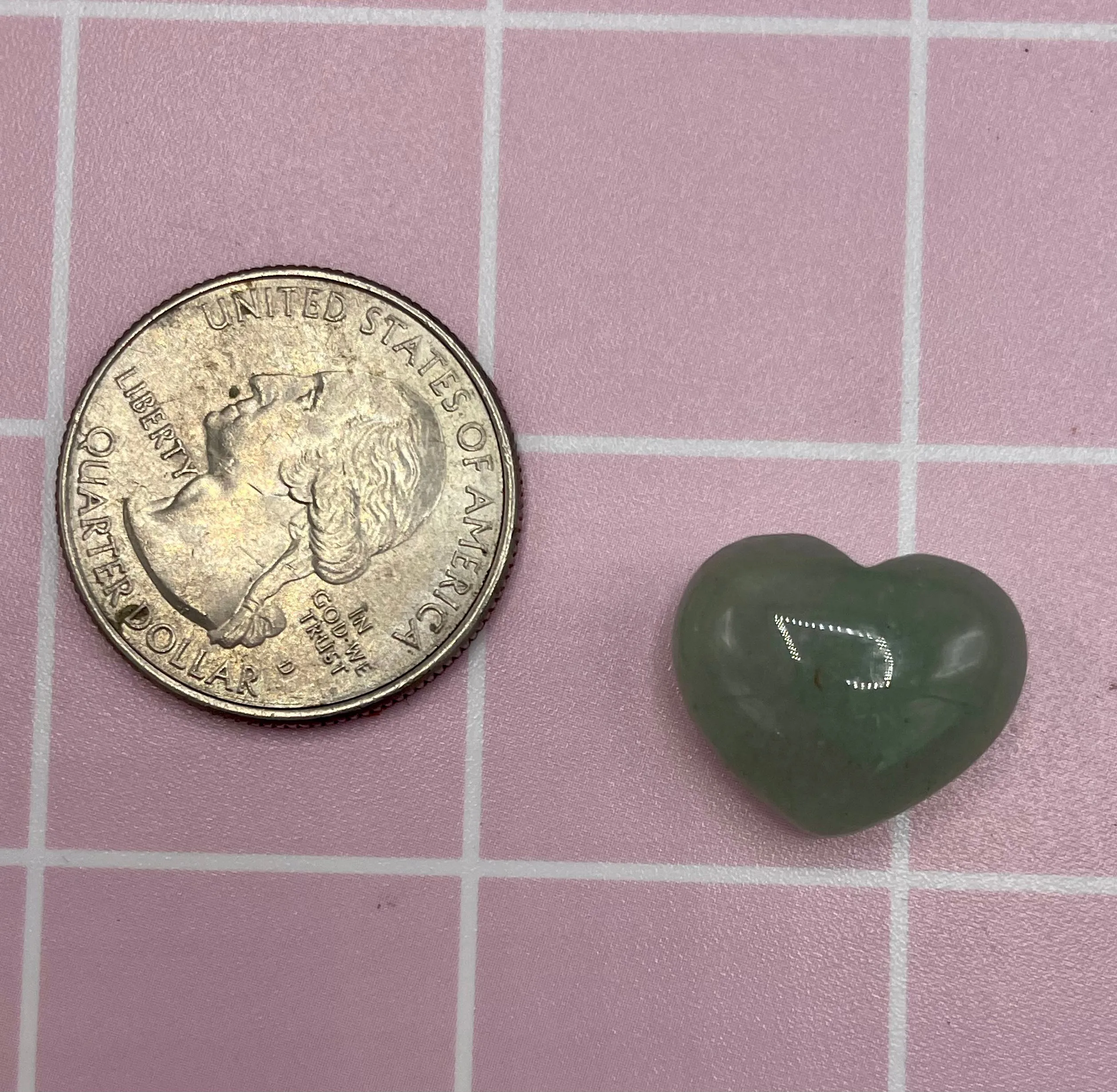 Green Aventurine Heart Refrigerator Magnet