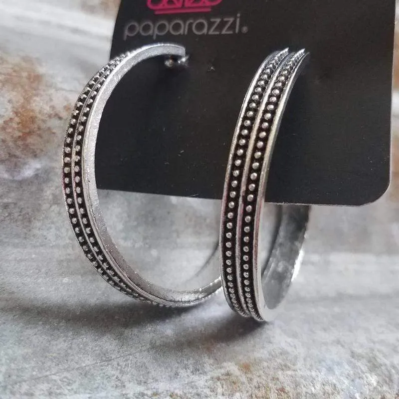 High-Spirited Silver Hoop Earrings