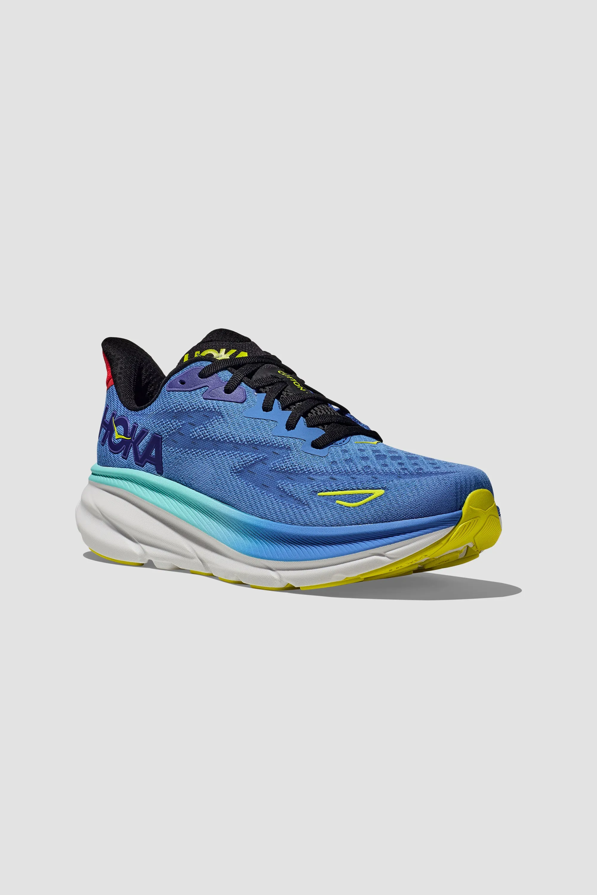 Hoka Men's Clifton 9 Sneaker in Virtual Blue/Cerise