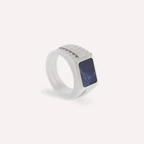 Hudson Gemstone Ring Silver/Sodalite