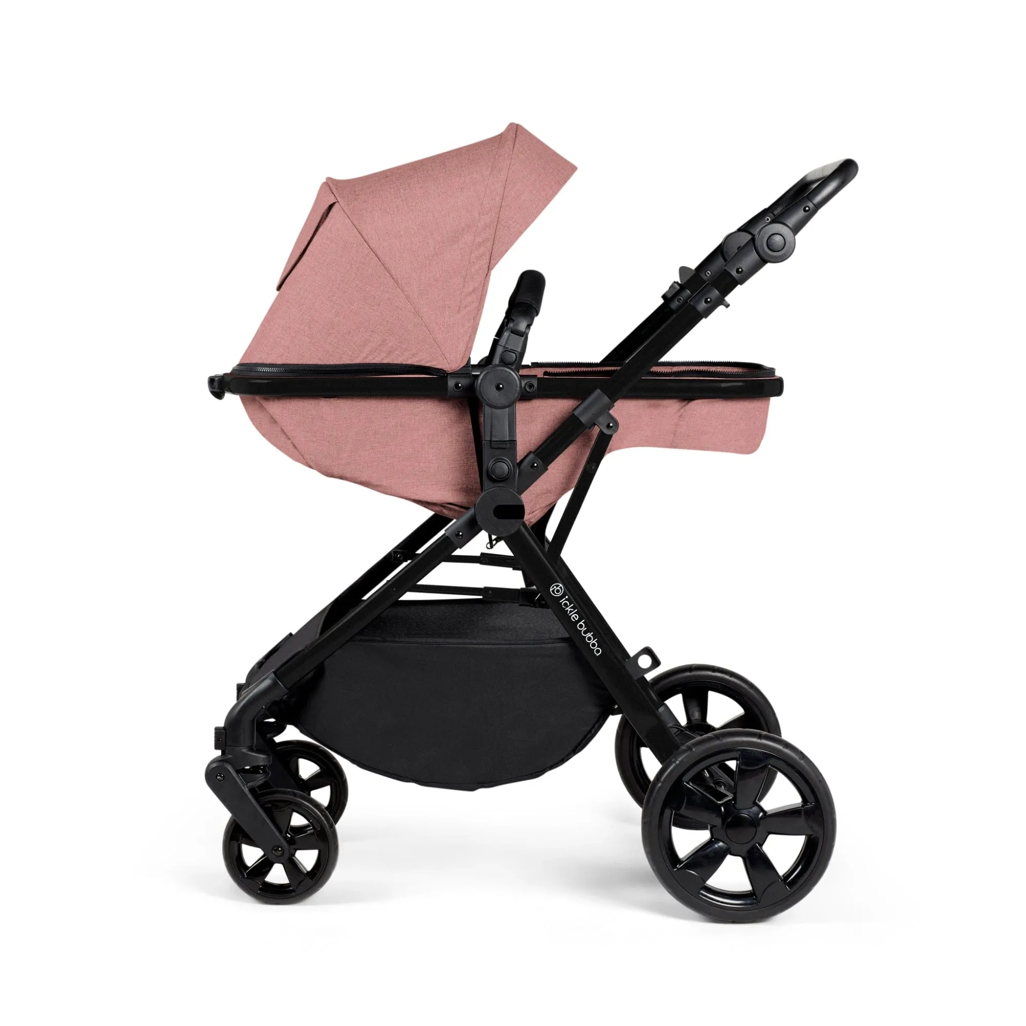 Ickle Bubba Comet 2 in 1 Plus Pushchair - Black / Dusky Pink