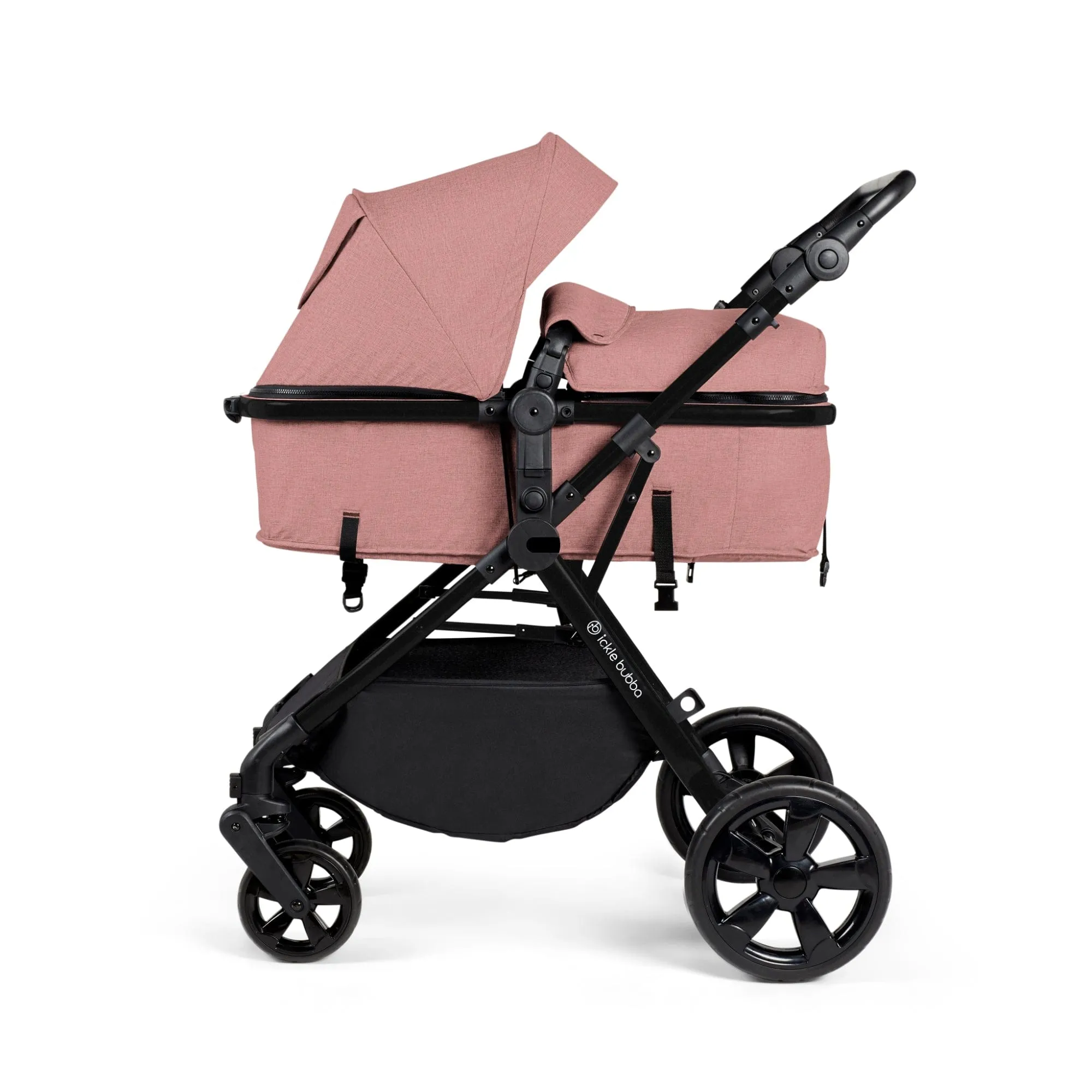 Ickle Bubba Comet 2 in 1 Plus Pushchair - Black / Dusky Pink