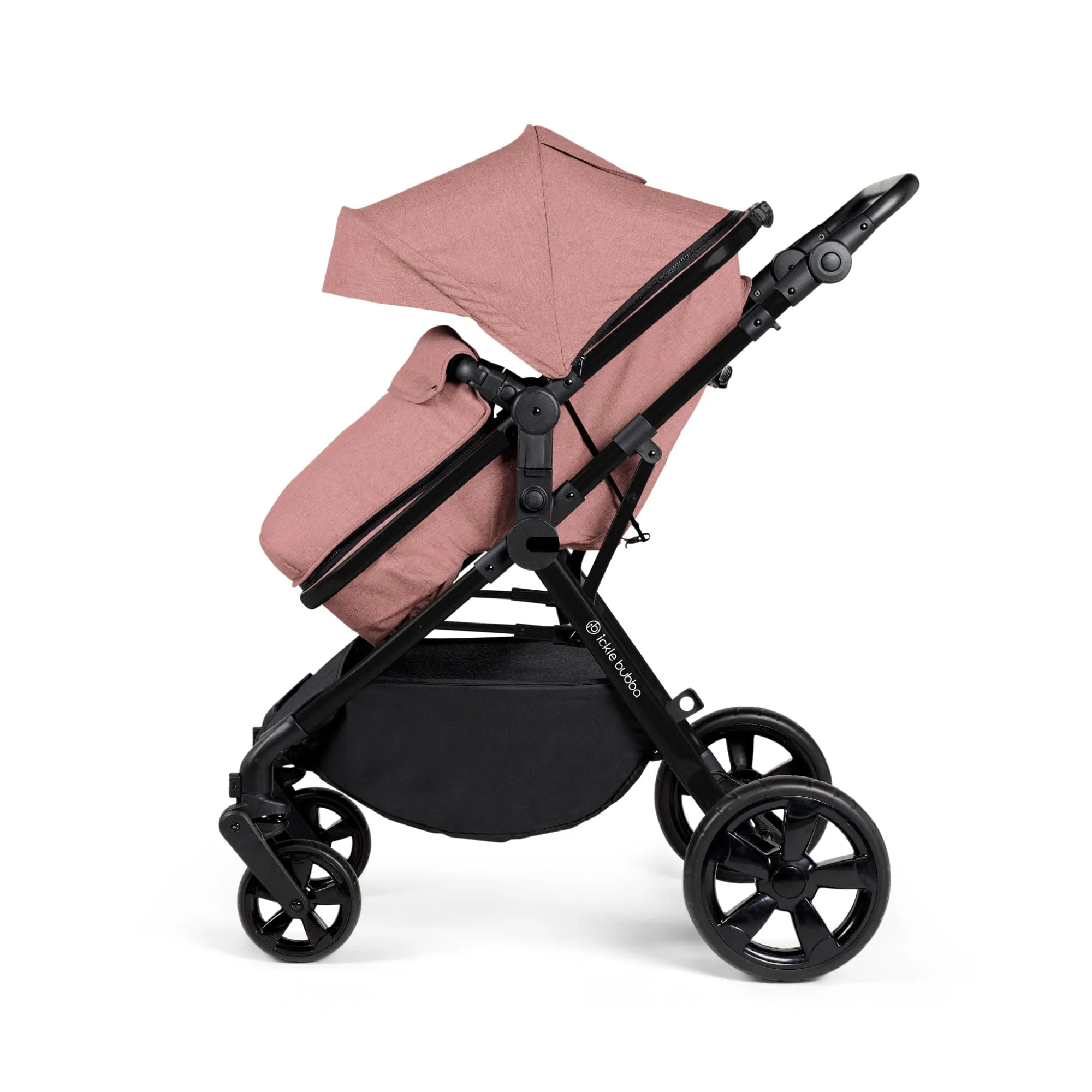 Ickle Bubba Comet 2 in 1 Plus Pushchair - Black / Dusky Pink