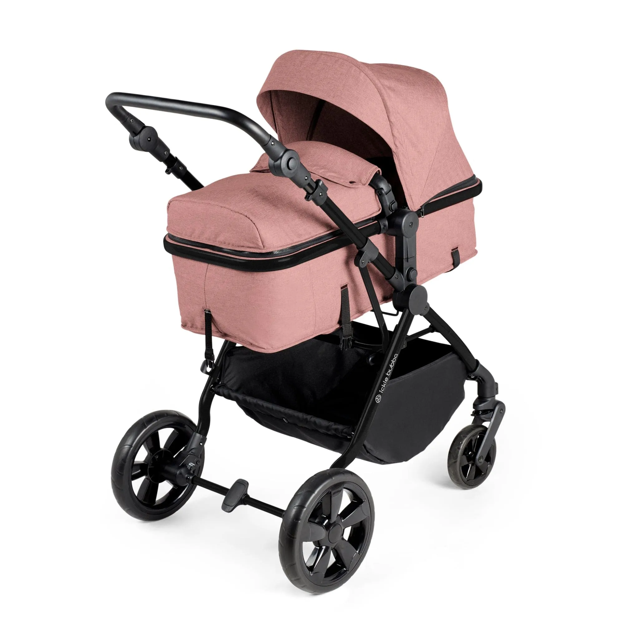 Ickle Bubba Comet 2 in 1 Plus Pushchair - Black / Dusky Pink