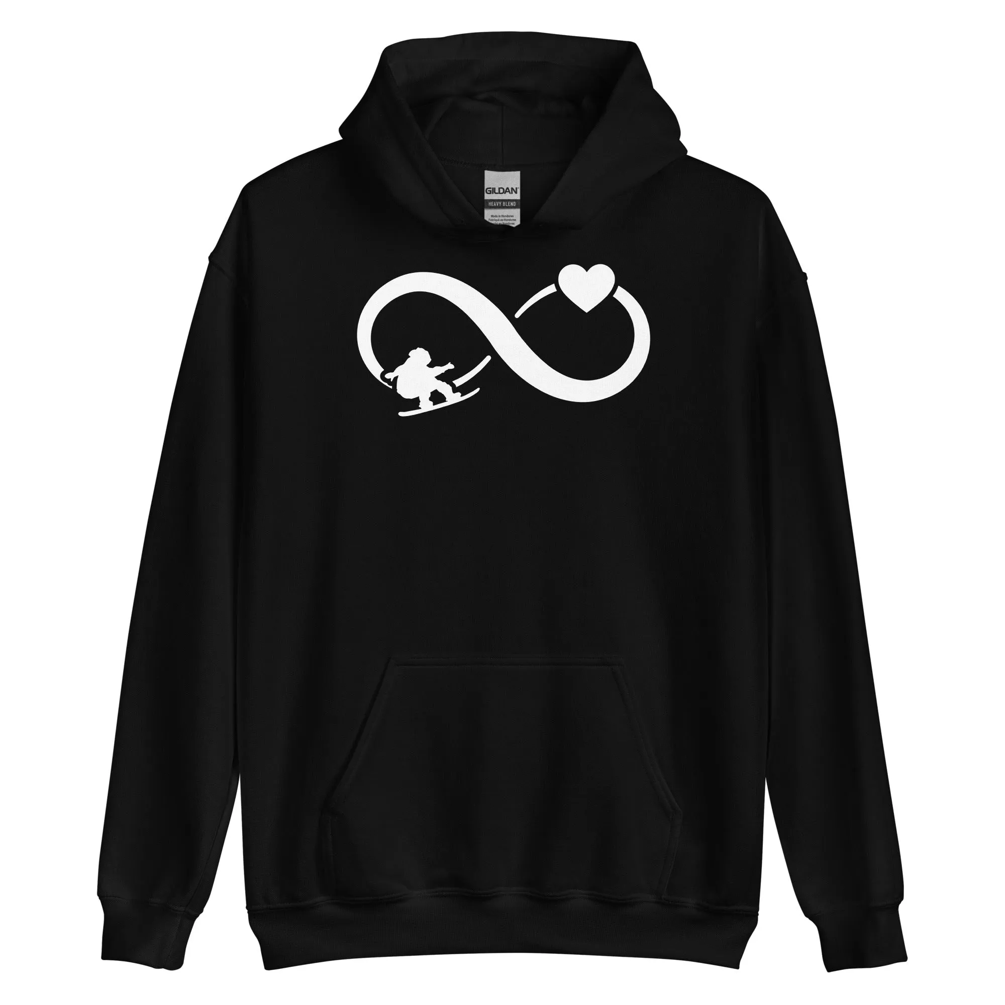 Infinity Heart and Snowboarding - Unisex Hoodie