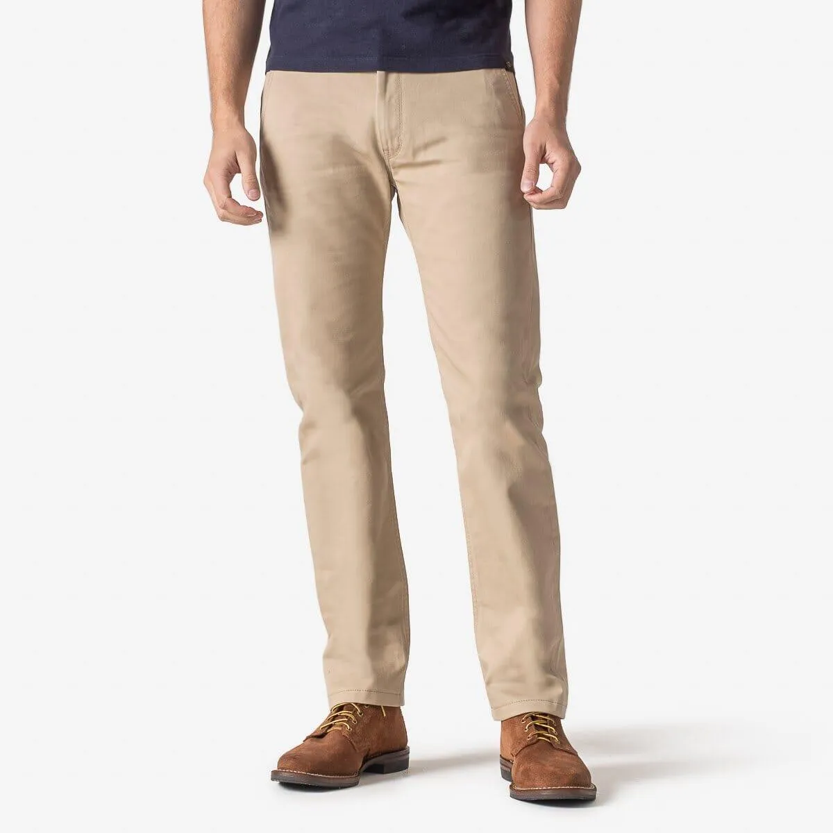 Iron Heart - IH-721 - 9oz Mercerised Selvedge Cotton Slim Tapered Chinos - Khaki