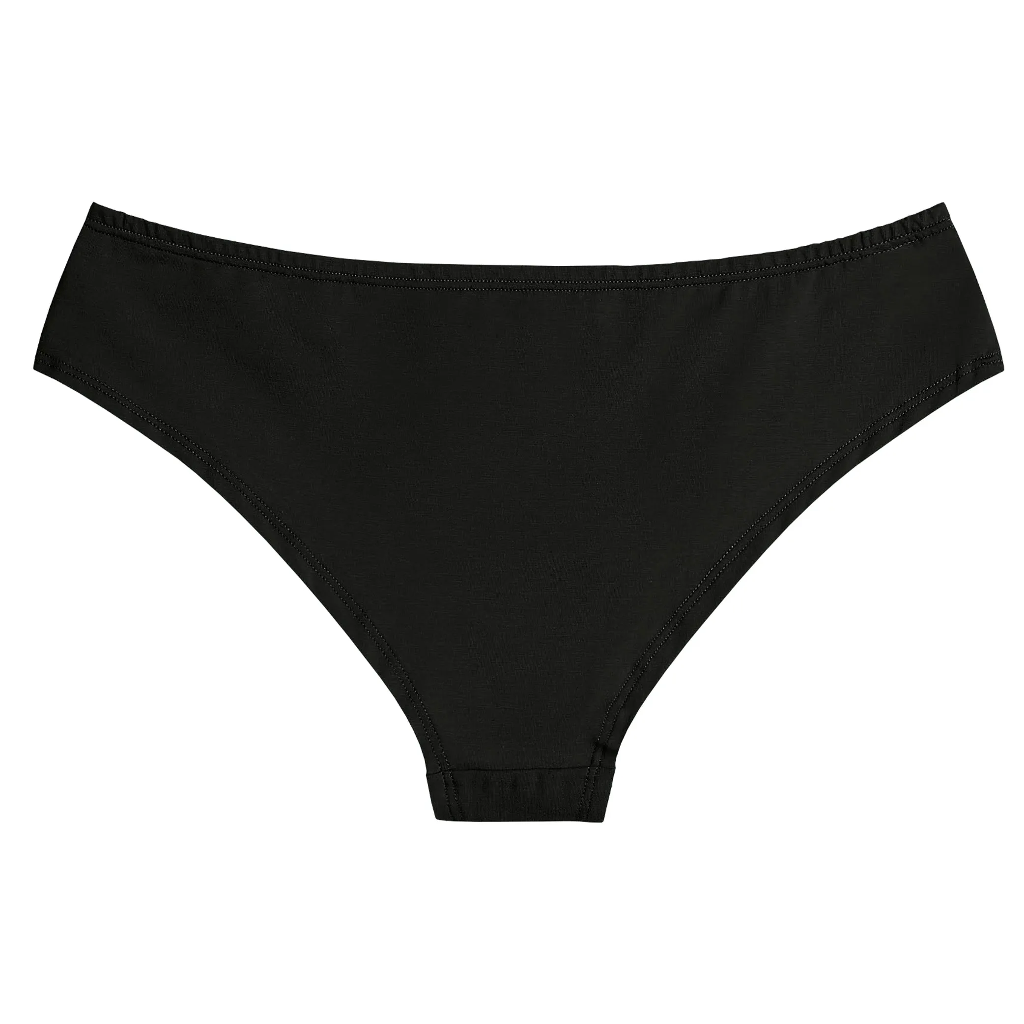 Jet Black Organic Cotton Cheeky Panty