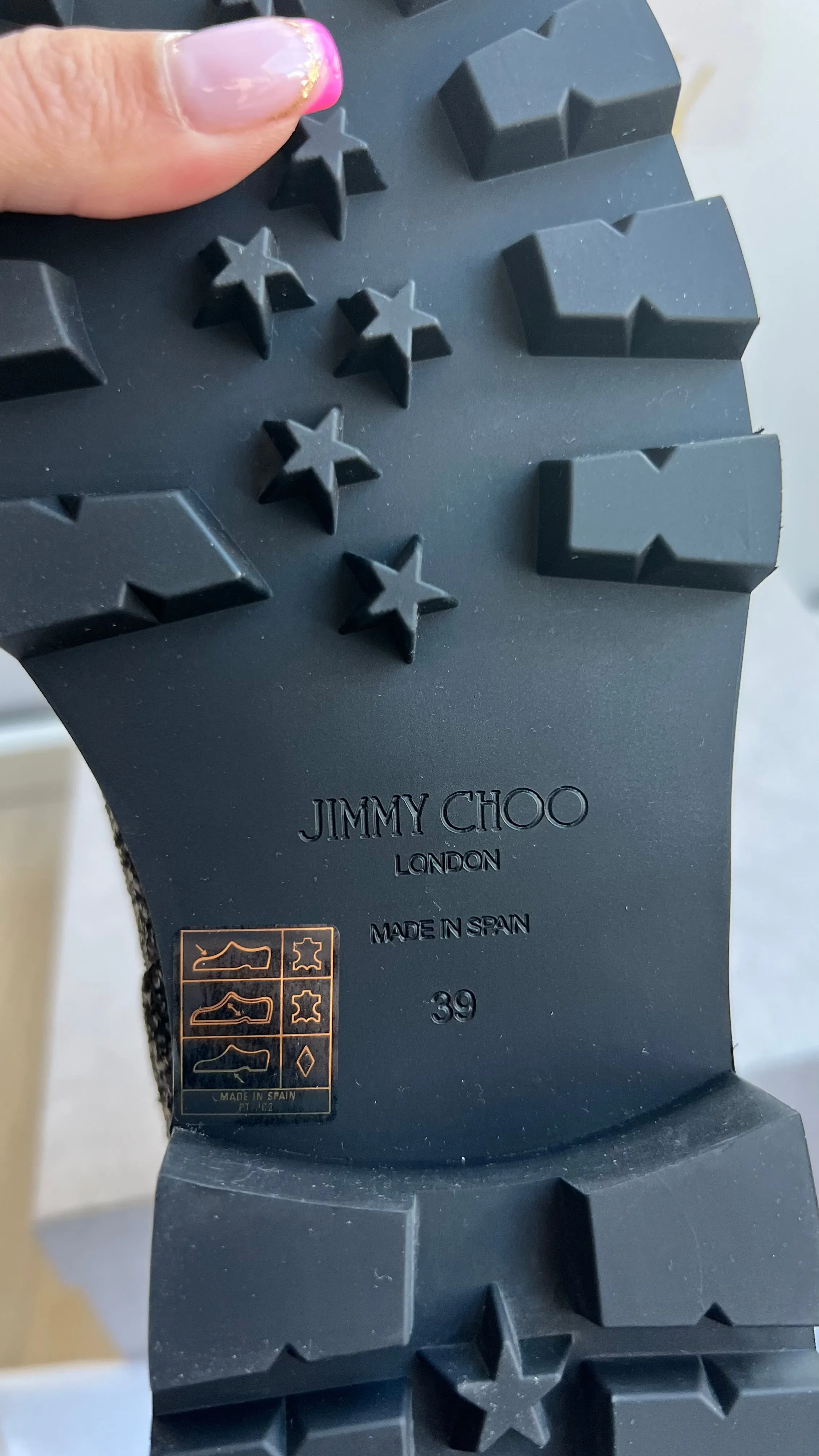 Jimmy Choo Glitter Ankle Boots