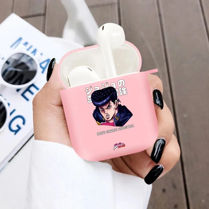 JoJo's Bizarre Adventure Anime Soft Silicone TPU Case for AirPods Pro 1 2 3 Wireless Bluetooth Earphone Box Cover Pink