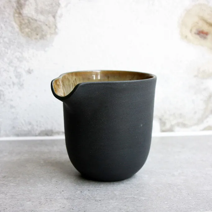 Jug, Black w/ crystal glaze (small)